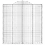 3 db íves horganyzott vas gabion kosár 200 x 30 x 200/220 cm