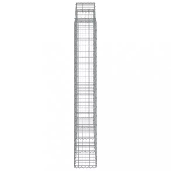 3 db íves horganyzott vas gabion kosár 200 x 30 x 200/220 cm