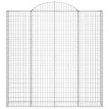4 db íves horganyzott vas gabion kosár 200x30x200/220 cm