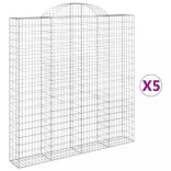 5 db íves horganyzott vas gabion kosár 200x30x200/220 cm