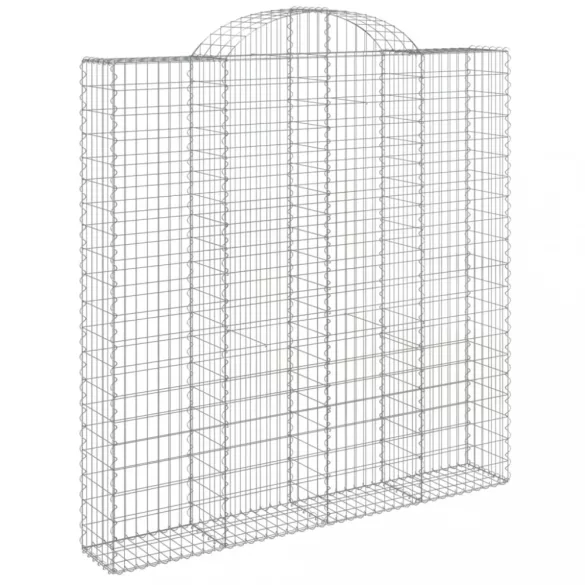 6 db íves horganyzott vas gabion kosár 200x30x200/220 cm
