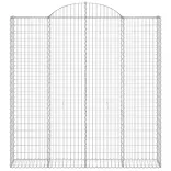 6 db íves horganyzott vas gabion kosár 200x30x200/220 cm