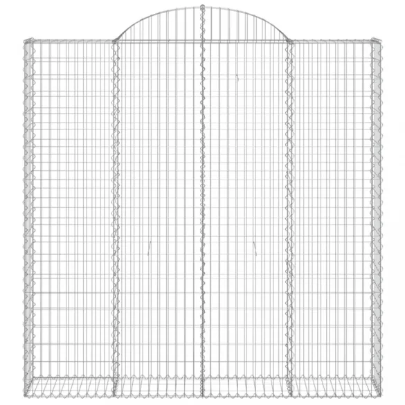 6 db íves horganyzott vas gabion kosár 200x30x200/220 cm