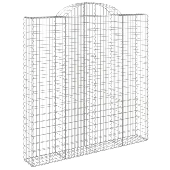7 db íves horganyzott vas gabion kosár 200x30x200/220 cm