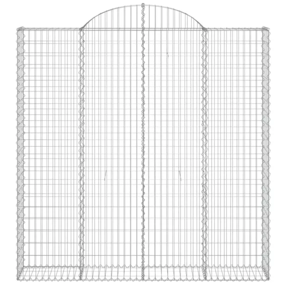 7 db íves horganyzott vas gabion kosár 200x30x200/220 cm