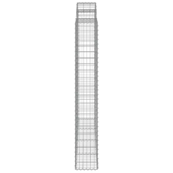 7 db íves horganyzott vas gabion kosár 200x30x200/220 cm