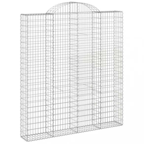 2 db íves horganyzott vas gabion kosár 200x30x220/240 cm