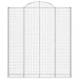 2 db íves horganyzott vas gabion kosár 200x30x220/240 cm