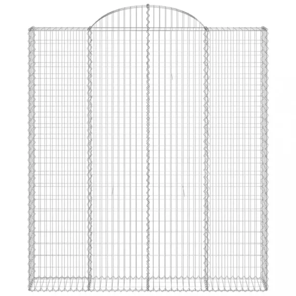 2 db íves horganyzott vas gabion kosár 200x30x220/240 cm