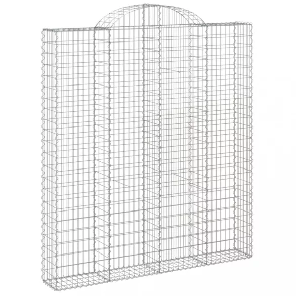 4 db íves horganyzott vas gabion kosár 200x30x220/240 cm