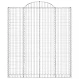 4 db íves horganyzott vas gabion kosár 200x30x220/240 cm