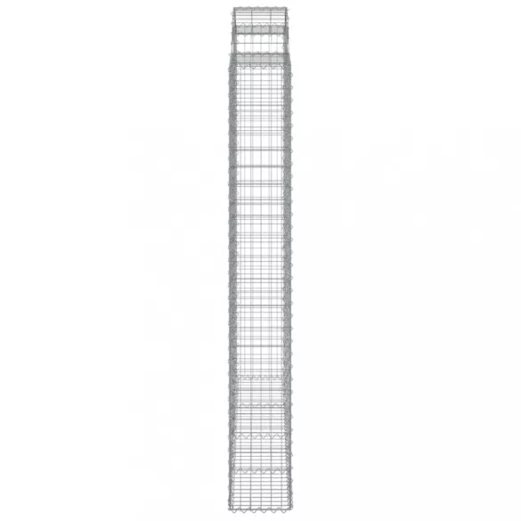 4 db íves horganyzott vas gabion kosár 200x30x220/240 cm