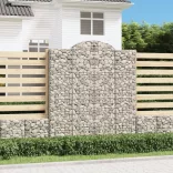 5 db íves horganyzott vas gabion kosár 200x30x220/240 cm
