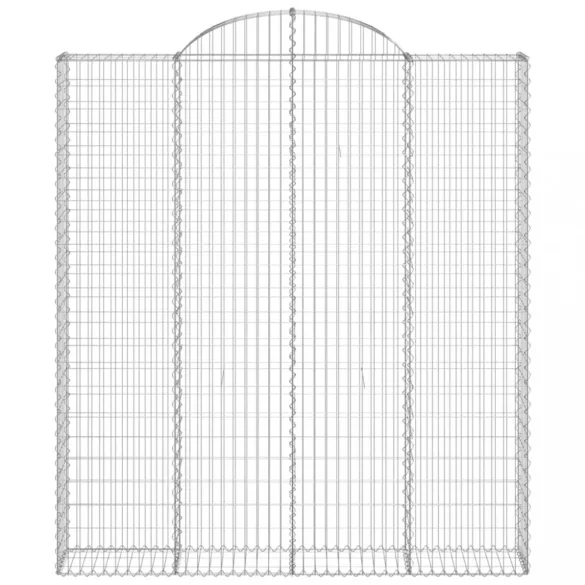 5 db íves horganyzott vas gabion kosár 200x30x220/240 cm