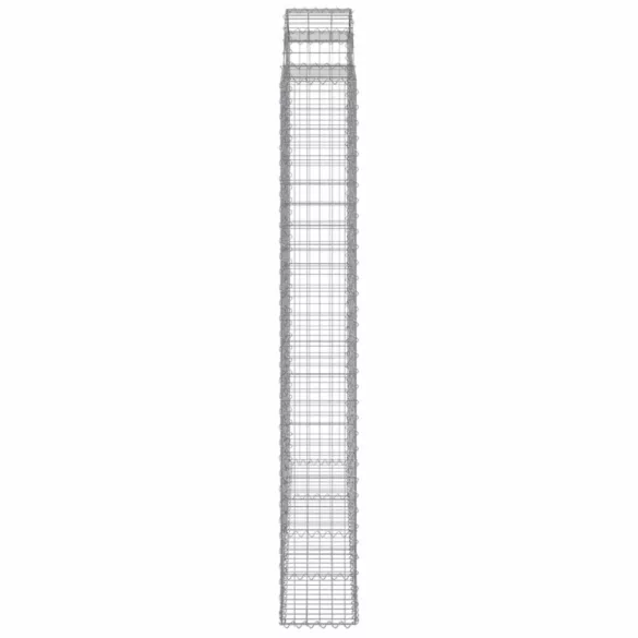 5 db íves horganyzott vas gabion kosár 200x30x220/240 cm