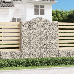 6 db íves horganyzott vas gabion kosár 200x30x220/240 cm