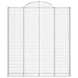 6 db íves horganyzott vas gabion kosár 200x30x220/240 cm