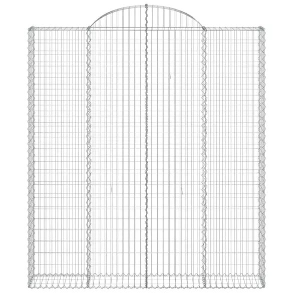 6 db íves horganyzott vas gabion kosár 200x30x220/240 cm