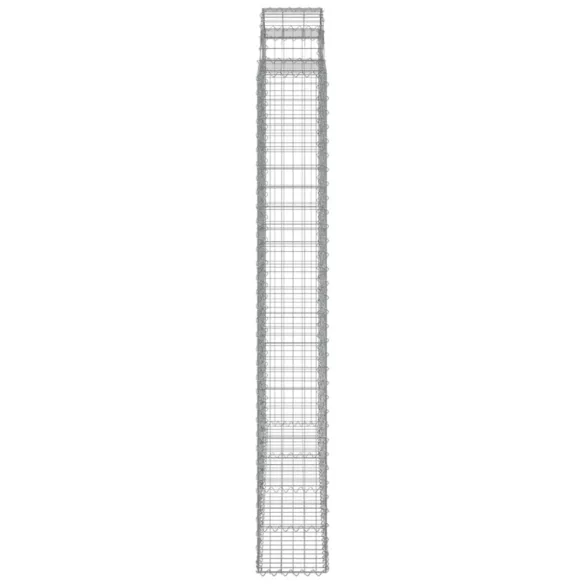 6 db íves horganyzott vas gabion kosár 200x30x220/240 cm