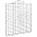 8 db íves horganyzott vas gabion kosár 200x30x220/240 cm