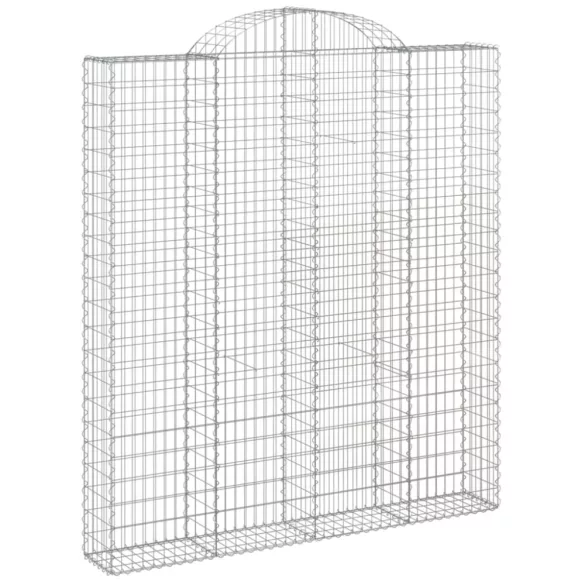 8 db íves horganyzott vas gabion kosár 200x30x220/240 cm