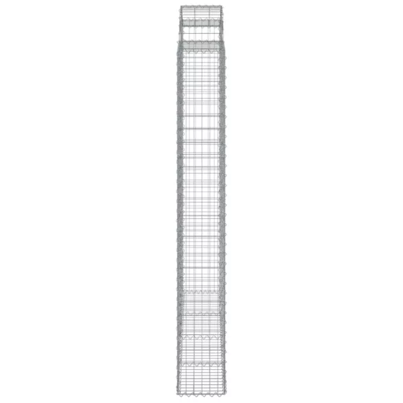 8 db íves horganyzott vas gabion kosár 200x30x220/240 cm