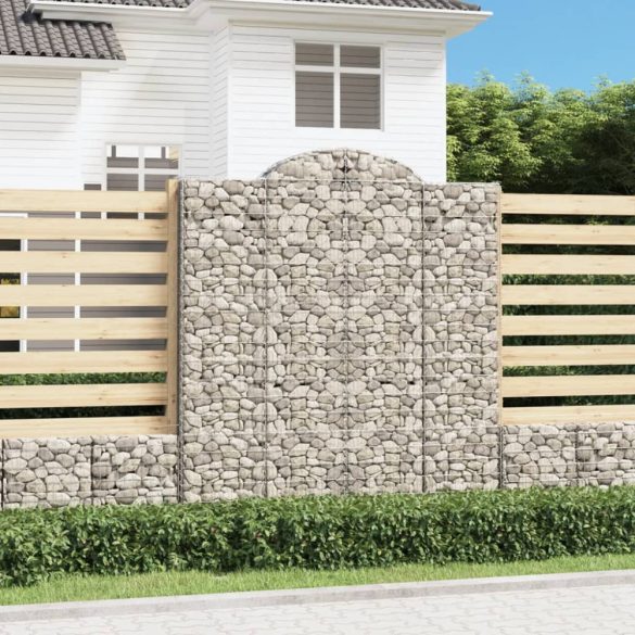 11 db íves horganyzott vas gabion kosár 200x30x220/240 cm