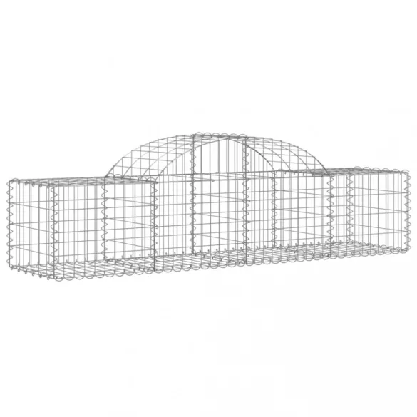 2 db íves horganyzott vas gabion kosár 200x50x40/60 cm