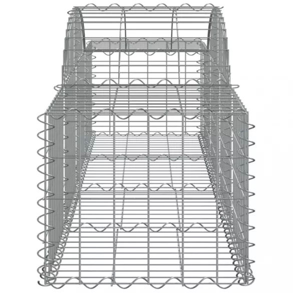 2 db íves horganyzott vas gabion kosár 200x50x40/60 cm