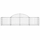 6 db íves horganyzott vas gabion kosár 200x50x40/60 cm