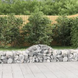 8 db íves horganyzott vas gabion kosár 200x50x40/60 cm