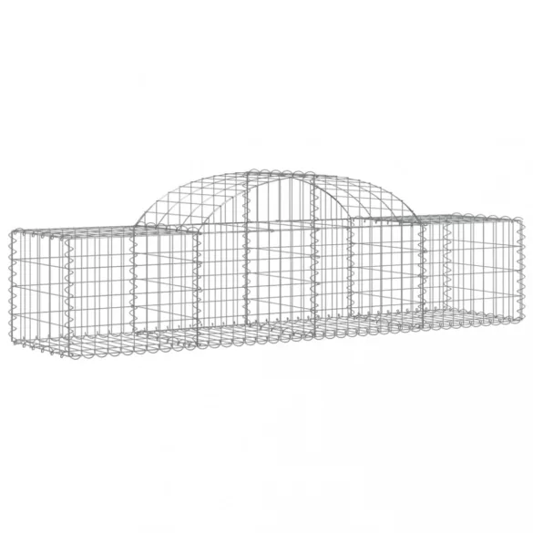 8 db íves horganyzott vas gabion kosár 200x50x40/60 cm