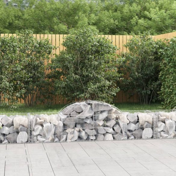 9 db íves horganyzott vas gabion kosár 200x50x40/60 cm