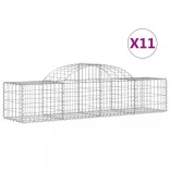 11 db íves horganyzott vas gabion kosár 200x50x40/60 cm