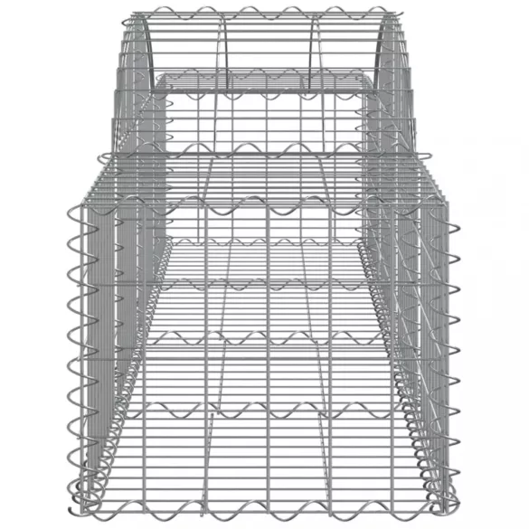 12 db íves horganyzott vas gabion kosár 200x50x40/60 cm