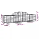 13 db íves horganyzott vas gabion kosár 200x50x40/60 cm
