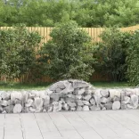 14 db íves horganyzott vas gabion kosár 200x50x40/60 cm