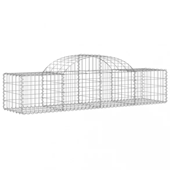14 db íves horganyzott vas gabion kosár 200x50x40/60 cm