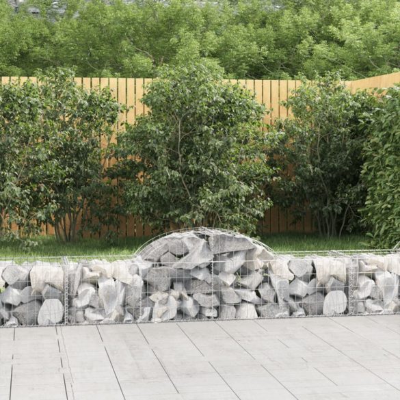 15 db íves horganyzott vas gabion kosár 200x50x40/60 cm