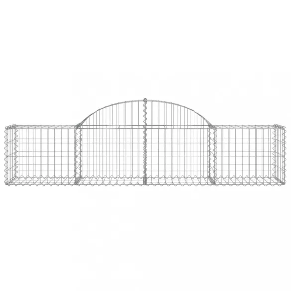 18 db íves horganyzott vas gabion kosár 200x50x40/60 cm