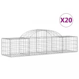 20 db íves horganyzott vas gabion kosár 200x50x40/60 cm