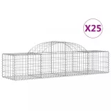 25 db íves horganyzott vas gabion kosár 200x50x40/60 cm