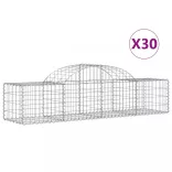 30 db íves horganyzott vas gabion kosár 200x50x40/60 cm