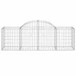 3 db íves horganyzott vas gabion kosár 200x50x60/80 cm