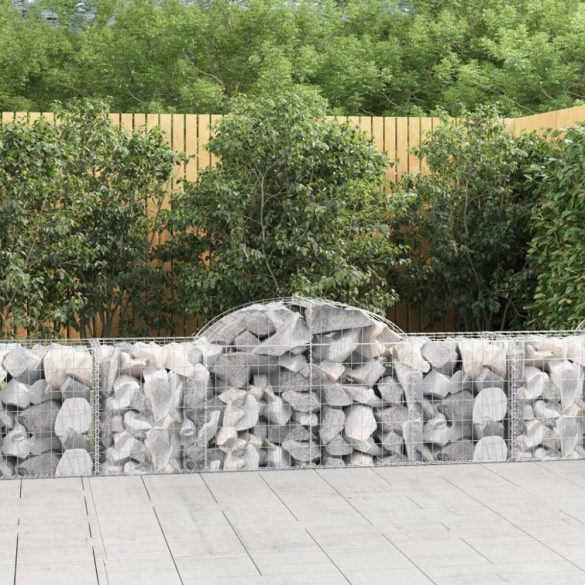 5 db íves horganyzott vas gabion kosár 200x50x60/80 cm