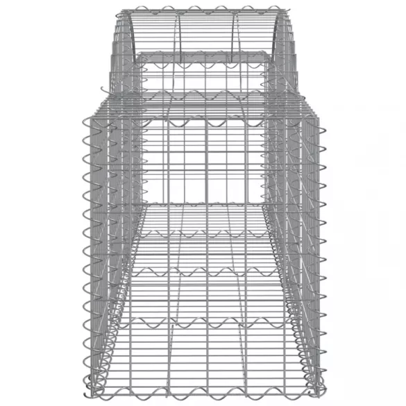 7 db íves horganyzott vas gabion kosár 200x50x60/80 cm