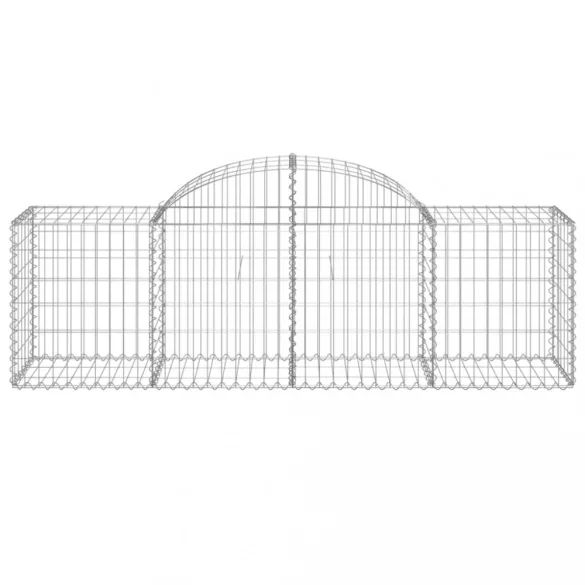 8 db íves horganyzott vas gabion kosár 200x50x60/80 cm
