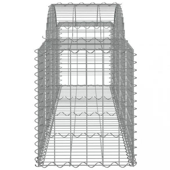 8 db íves horganyzott vas gabion kosár 200x50x60/80 cm