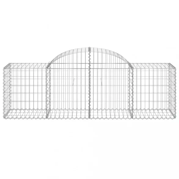 10 db íves horganyzott vas gabion kosár 200x50x60/80 cm