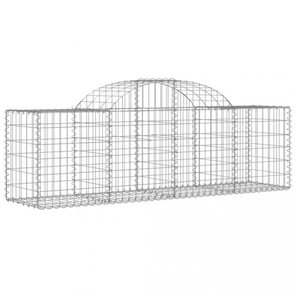 18 db íves horganyzott vas gabion kosár 200x50x60/80 cm